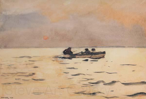 Winslow Homer Rowing Home (mk44) France oil painting art